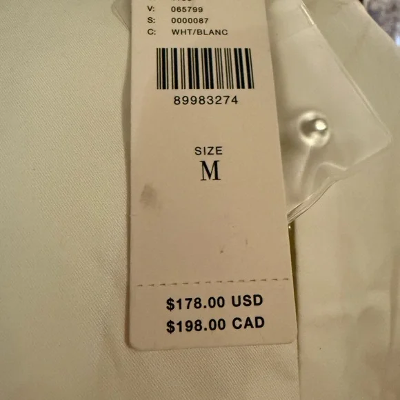 NWT Mare Mare x Anthropologie White Smocked   Midi Dress, Size M - Picture 8 of 11